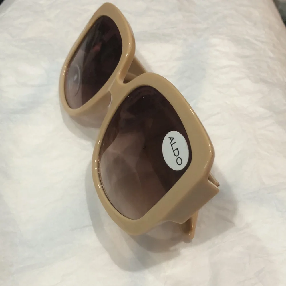 Aldo‎ tan Eliandre-271 plastic frame logo fade lens oversized sunglasses new